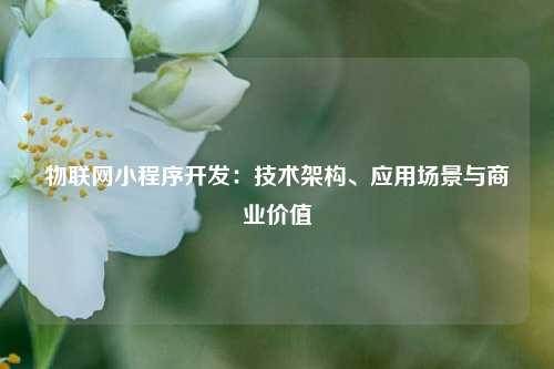 物联网小程序开发：技术架构、应用场景与商业价值